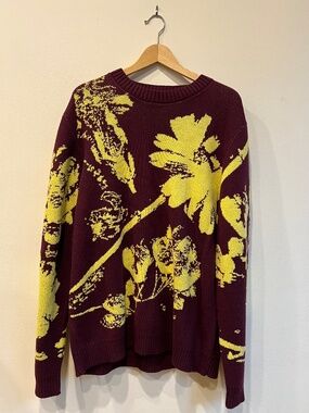 Saturdays NYC Greg Solar Purple Crewneck Sweater Men's Large NWT